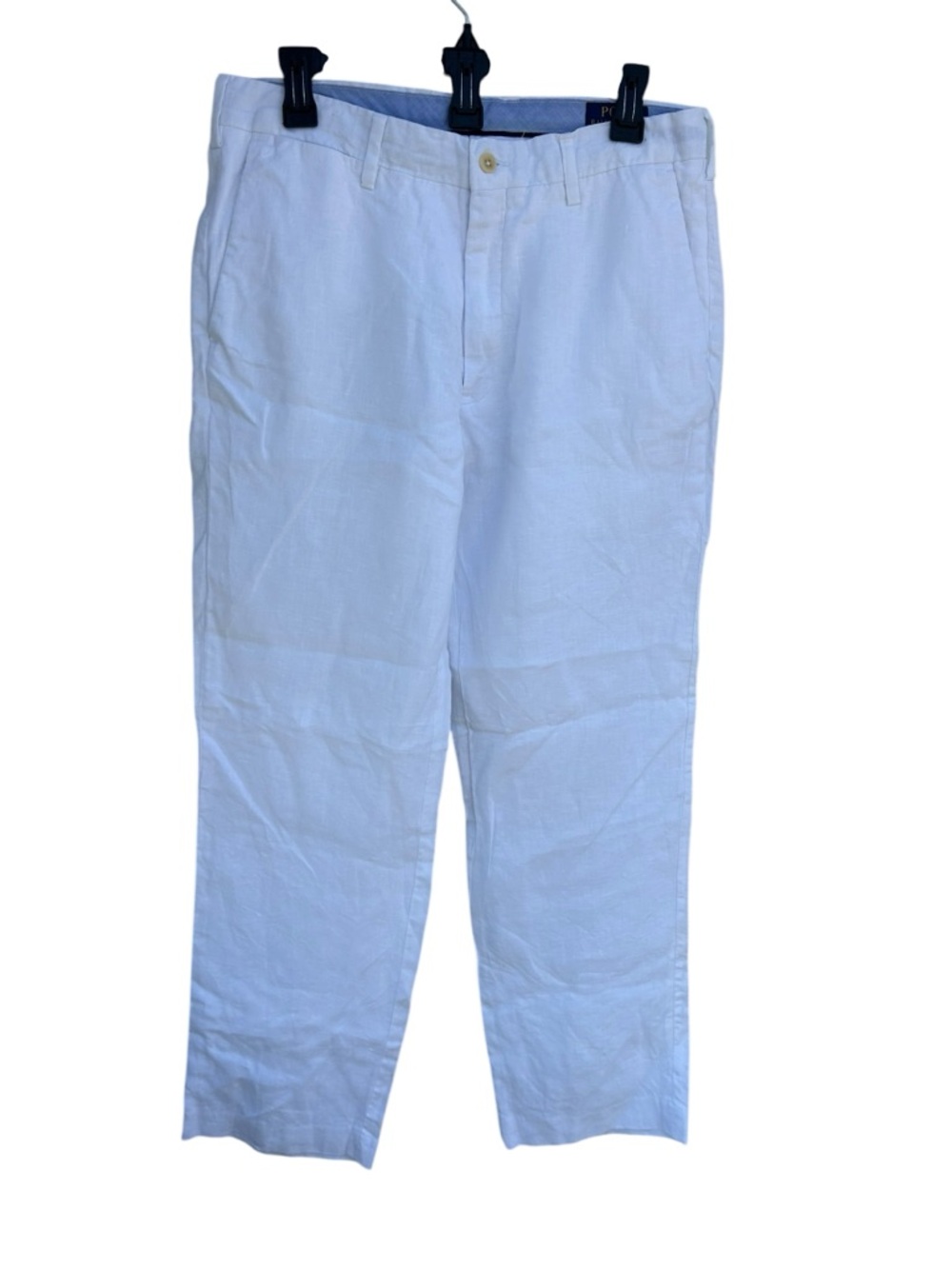 Polo Ralph Lauren Pants Mens 31x30 (Fits 31x29) White Classic Fit Linen Chino